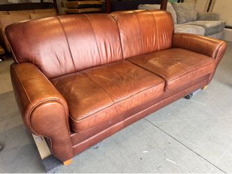 Leather sofa couch