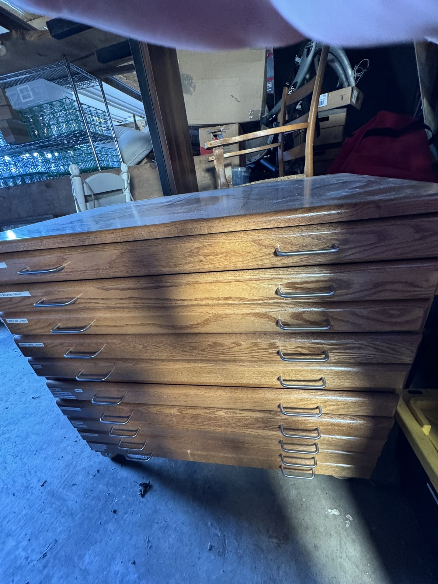 Stunning 10 Drawer Oak Flat File