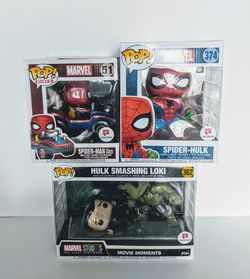 Funko Pop Hulk Smashing Loki 362 Spider Hulk 374 Spider Man