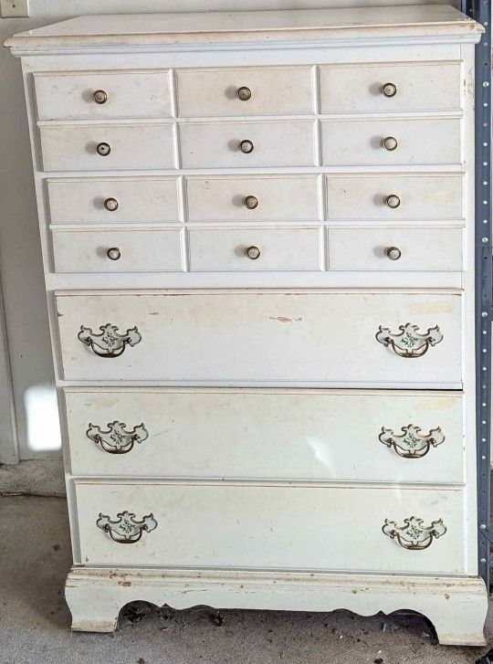 Old solid wood dresser - $125