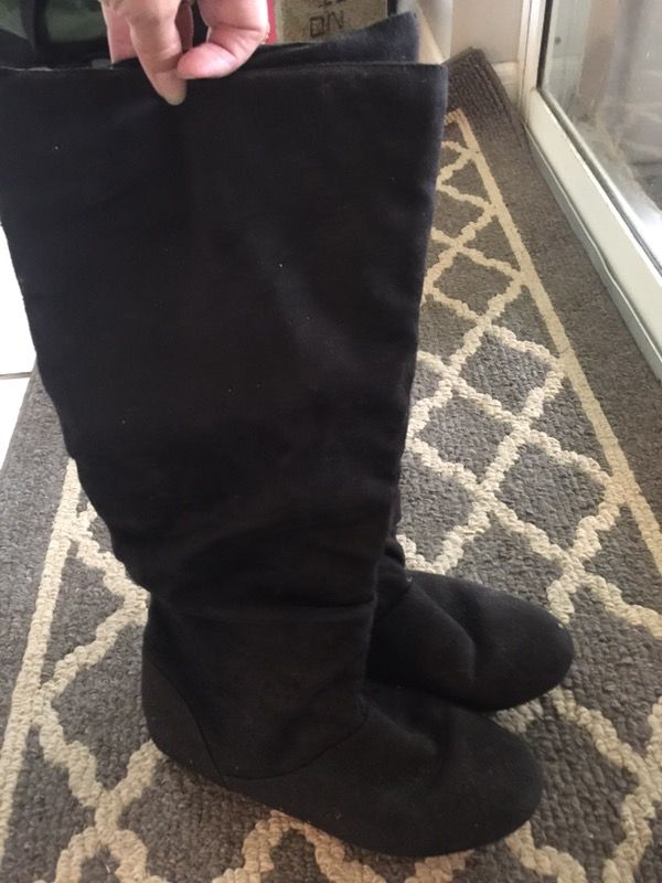 Women’s Black Suede Boots- Size 8