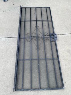 Black Metal Security Screen Door