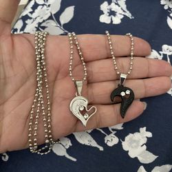 I Love You ❤️ Heart Couple Necklaces 