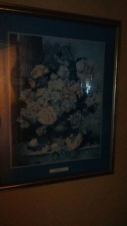 Framed flower art