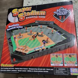 Game Zone Super Stadium Baseball Game with Realistic Baseball Orig. Box  -papers