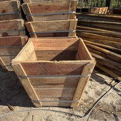 24” Wooden Planters