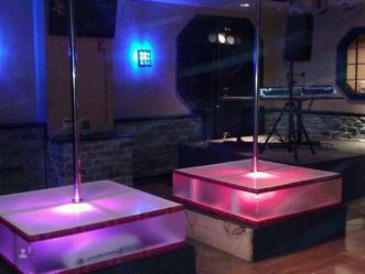 Portable Dance Pole with LED Light-Up Stage