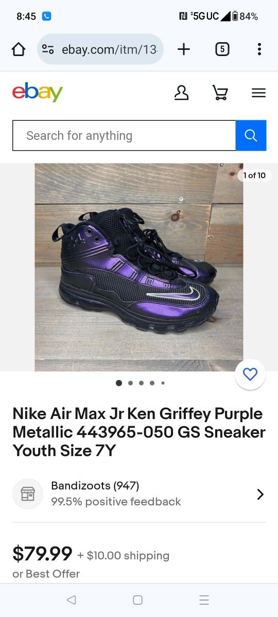 King Griffey Jr Metallic Purple