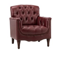 Hulala Home Genuine Leather Armchair  