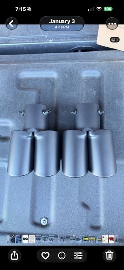 2pk Black Exhaust Tips for Cars