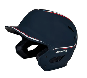 Champro HXEM2 HXE Two-Tone Matte Batting Helmet - Navy White Scarlet