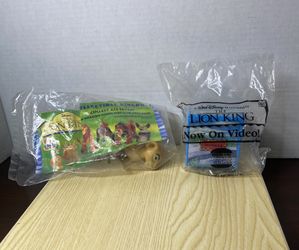 The Lion King Burger King Toys 1994 Nala And 1995 Mufasa Finger Puppet Both Sealed 