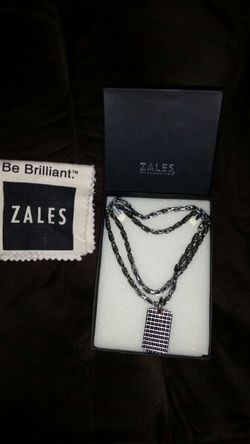 Heavy chain and dog tag, with Diamond, Russell Simmons Collections