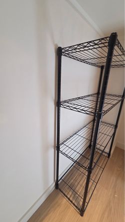 Four Tier Steel Wire Storage Shelving Unit