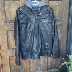 Urban republic fox leather with gray hoodie size 18/20