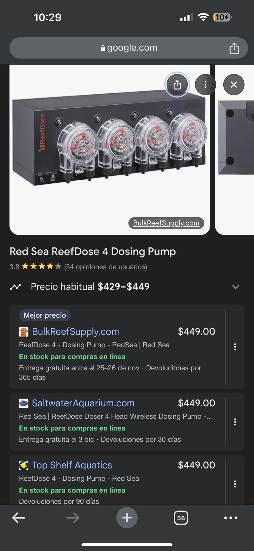 Red Sea ReefDose 4 Dosing Pump Aquarium Saltwater Fishtank
