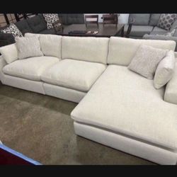 140" Super Soft Feather Cloud Sectional Sofa Couch
