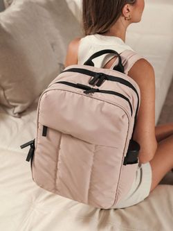 CALPAK Luka Laptop Backpack / Puffy Pink Travel Bag