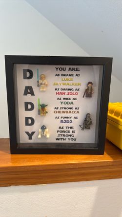 father’s day star wars daddy poem gift in frame