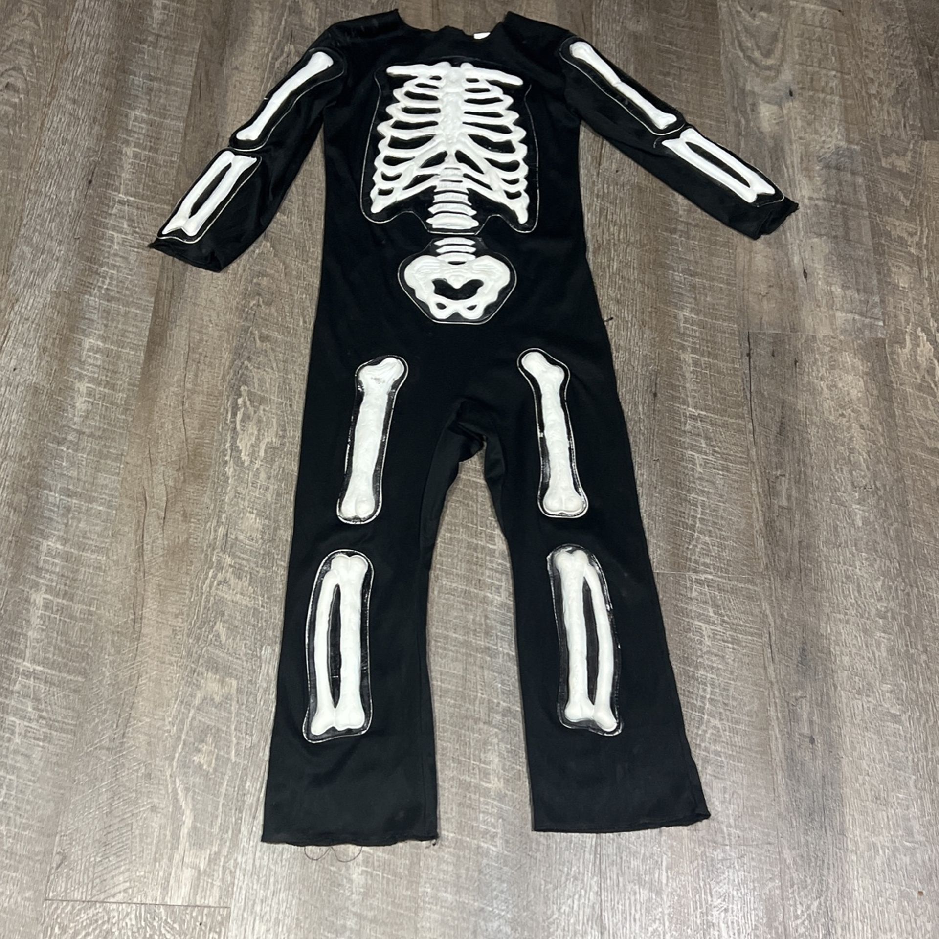 Skeleton Bones Jumpsuit Boys Halloween Costume Size Small