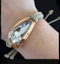 Rose Gold Suede Adjustable Bracelet