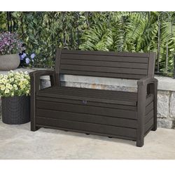 Keter Hudson Plastic 60 Gallon Storage Bench Brand New In Box 