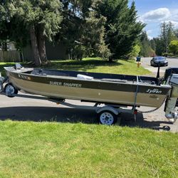 1985 Sylvan Super Snapper 16’ Aluminum Fishing Boat