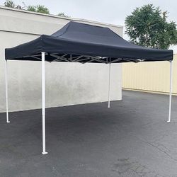 (NEW) $145 Heavy Duty 10x15 FT Outdoor Ez Pop Up Canopy Party Tent Instant Shade w/ Carry Bag (Black, Red)