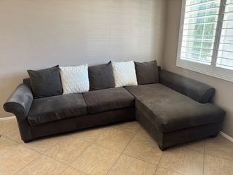 Grey sectional couch