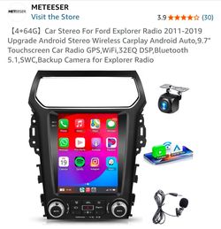 Car Stereo For Ford Explorer Radio 2011-2019 Upgrade Android Stereo Wireless Carplay Android Auto