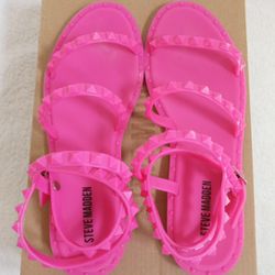 Steve Madden Size 7 Pink Strappy Sandals 