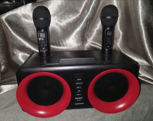 SDRD SD-307 Karaoke Speaker with 2 Wireless Microphones