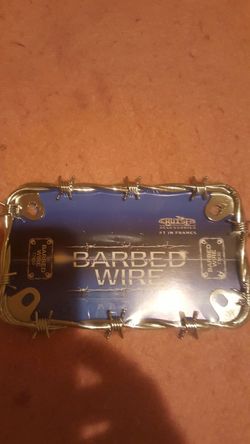Barbed wire motorcycle license plate frame