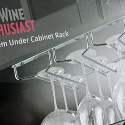 9 Stem Under Cabinet Rack For Glass, Wine Glass, Champagne Glass