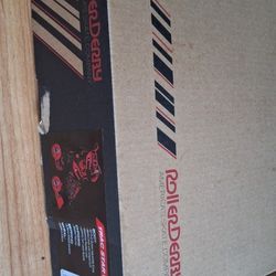 Brand New Trac Star Adjustable Sizing Red Black Boys Roller Skates