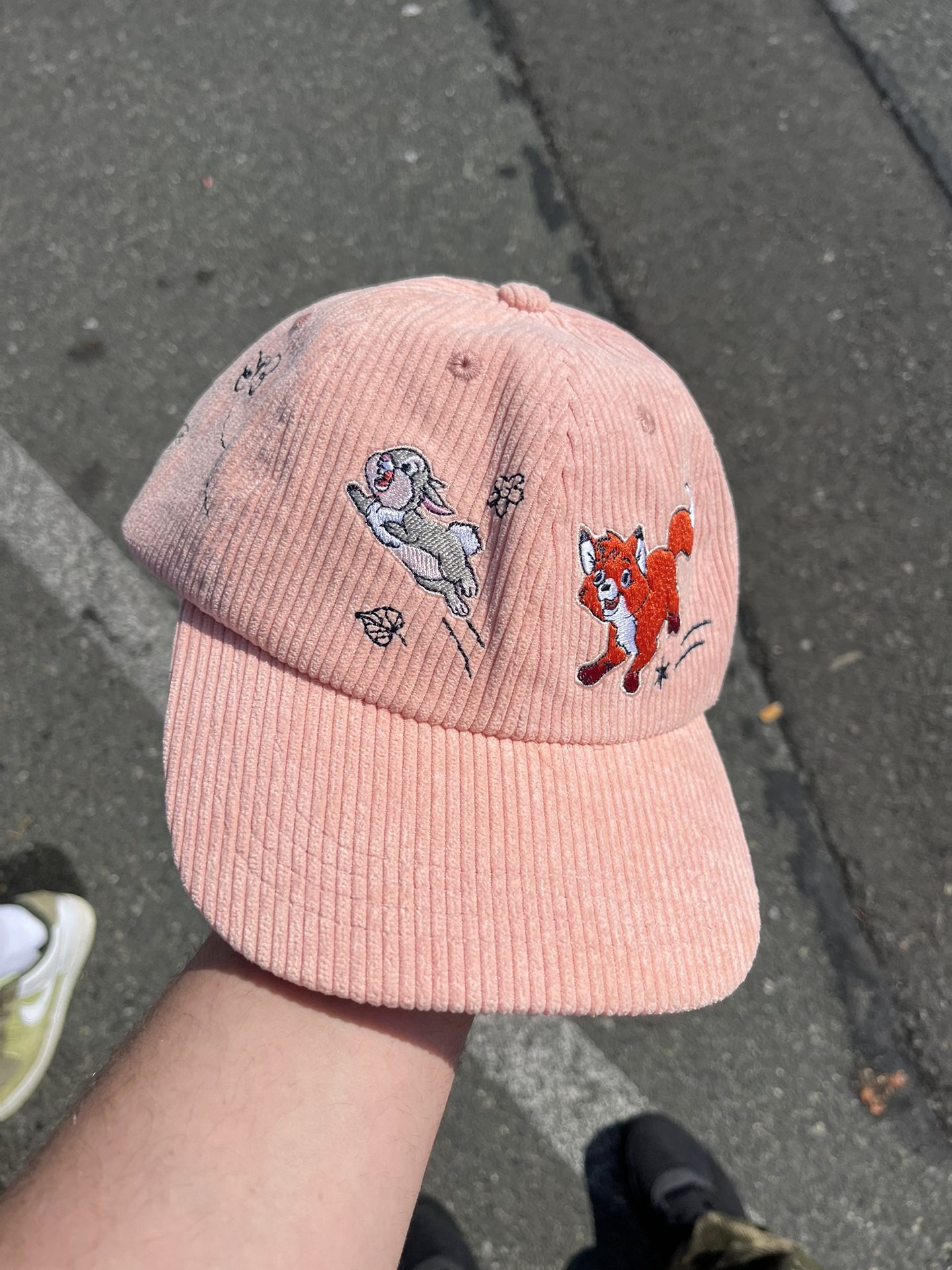 Disney Pink Corduroy Strapback Hat