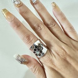 NWOT Honeycomb bee Ring for Women,Silver Coated/Thumb Ring,Boho Ring Jewelry