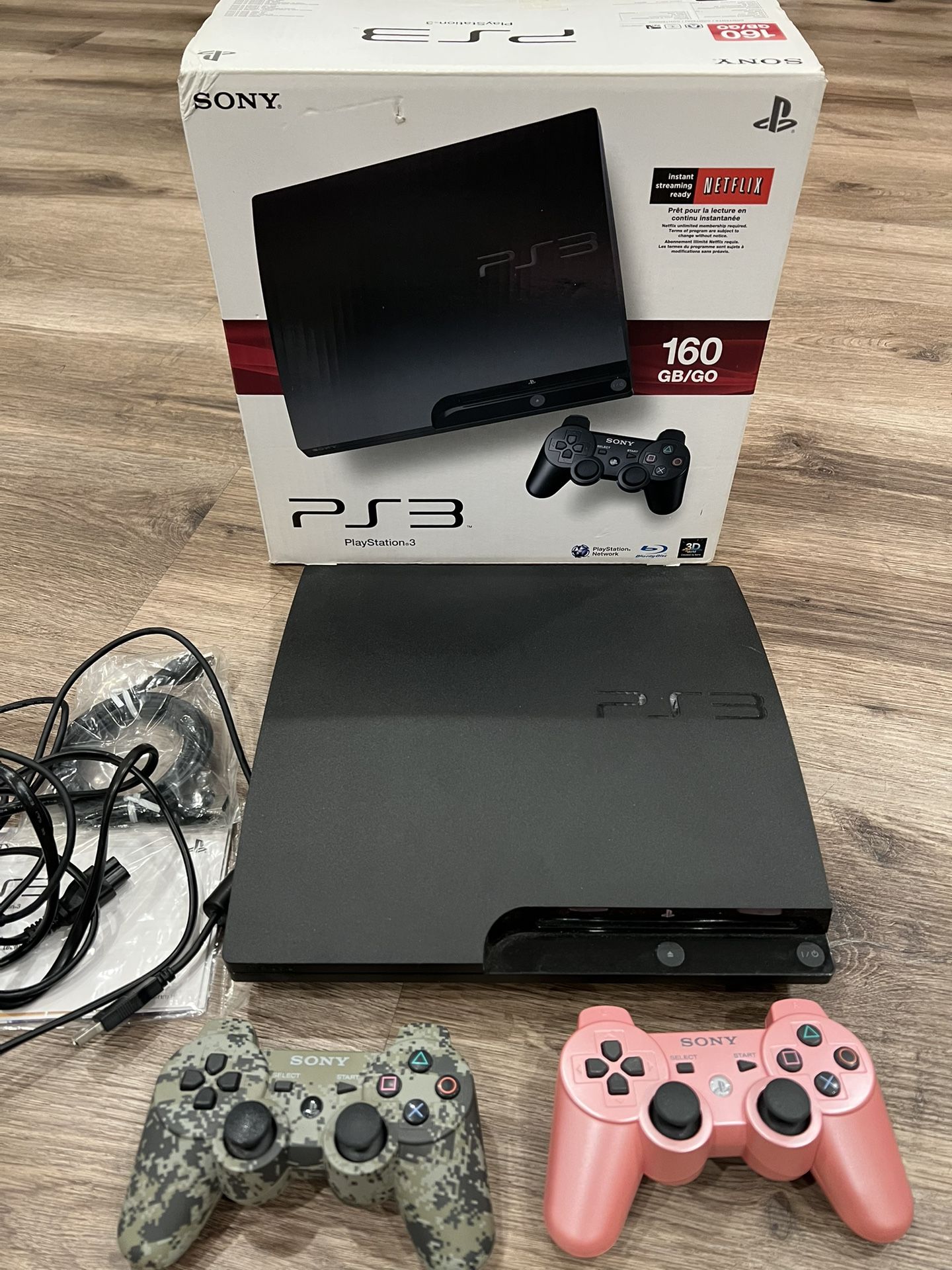 PS3 Slim + 2 Rare Controllers! 