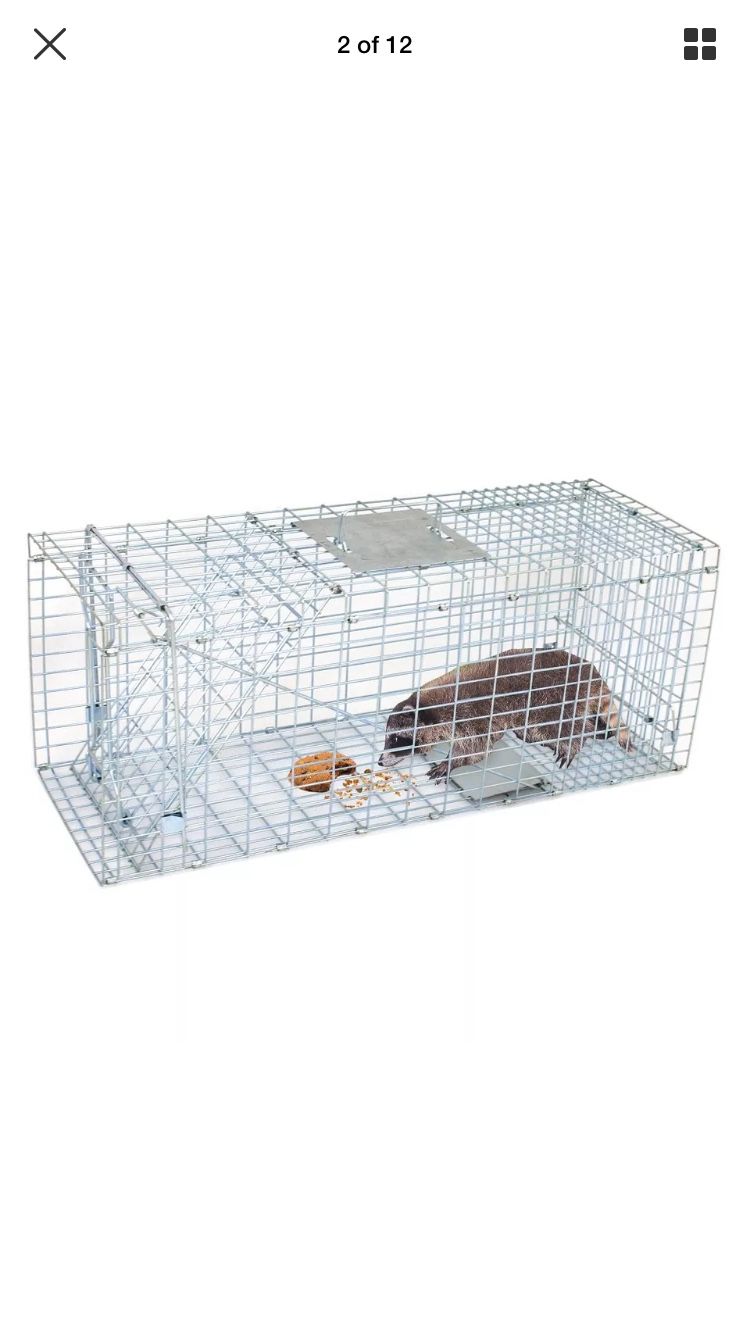 32” Humane Live Animal Trap - 1 Door Rodent Cage for Raccoons, Rabbits, Cats, Squirrels(Best Offer!)