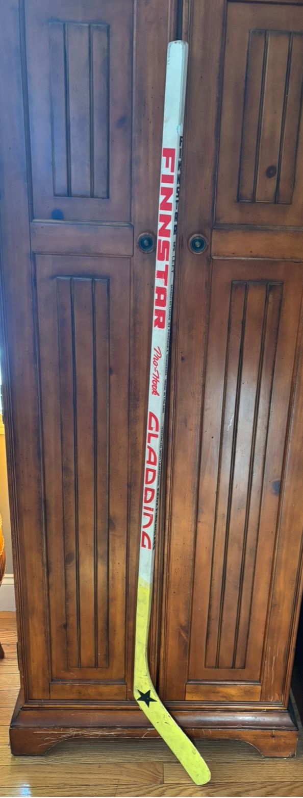 Finnstar Gladding Vintage Men’s Ice Hockey Stick 1970s Finland Pro-Hook Lefty