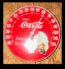 Vintage Coca-Cola Round Advertising Thermometer