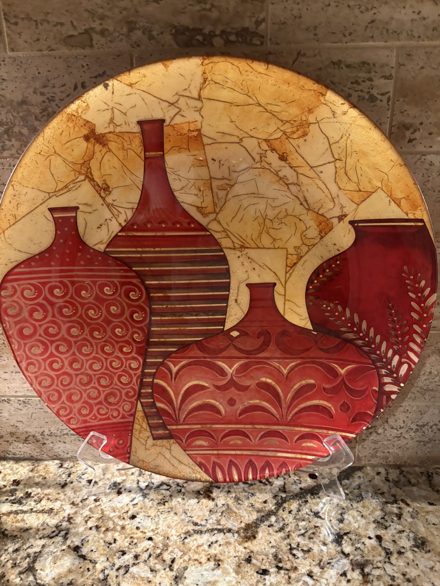 Decorative Glass Plate