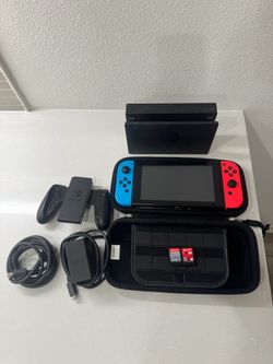 Nintendo Switch with Accessories and Games Bundle