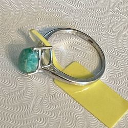 Turquoise Sterling Silver Ring Size 8