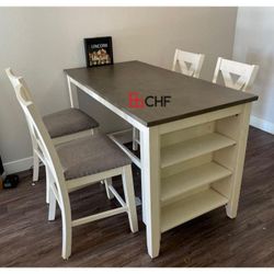 5 Pc Counter Height Dining Table Set 