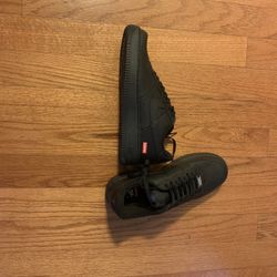 Nike x Supreme Air Force 1 Low “Black” – All Black – Clean Condition 
