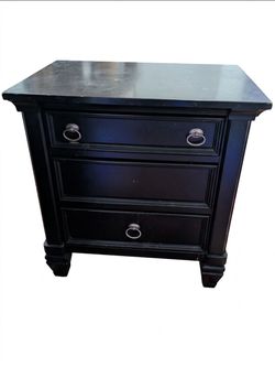 FOR SALE: Distressed Black Nightstand
