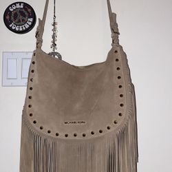 Authentic Michael Kors Beige Fringe Bag
