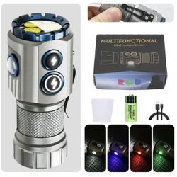 USB Rechargeable RBG LED Flashlight 2000LM Powerful Mini EDC Tactical Lantern Using 18350 Battery Outdoor Camping Fishing Torch