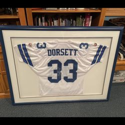 Tony Dorsett Framed & Signed Game-Issued Jersey COA 
